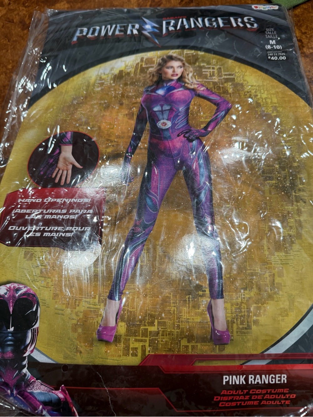 Power Ranger Pink Ranger Women's Metallic Purple-Pink Jumpsuit